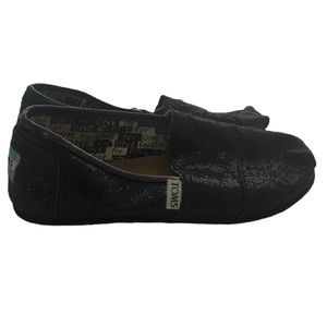 TOMS Little Girl’s Black Sparkly Shoes Size 3